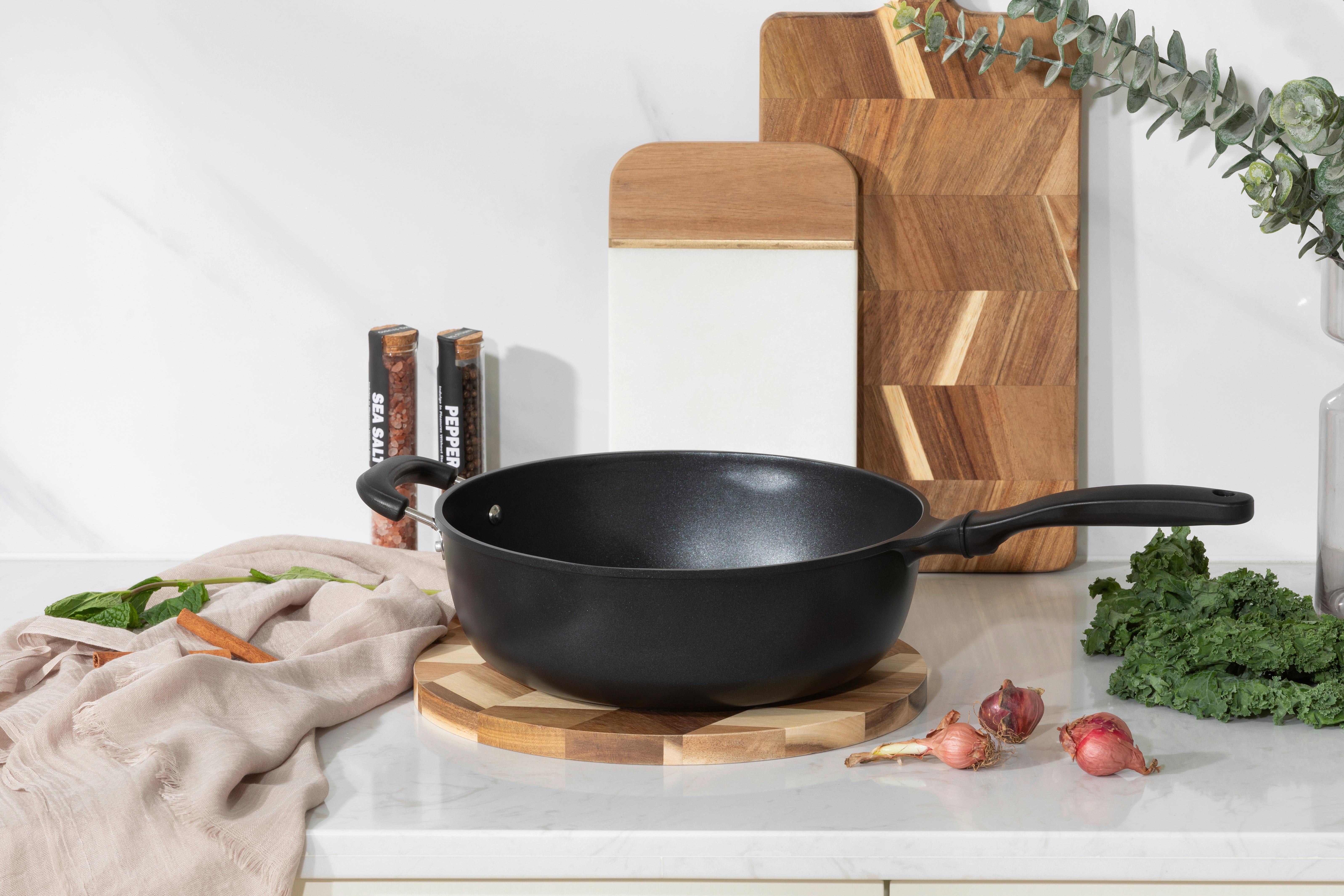 Wokserpenyő Wanda Kb. 5l - fekete, Lifestyle, műanyag/fém (28/9,7cm) - James Wood