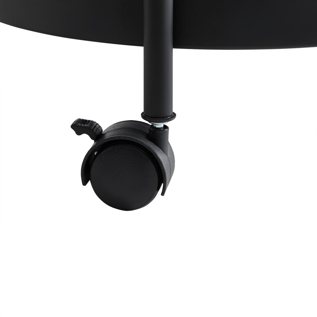 Servírovací vozík Justus, čierny kov, š: 40cm - čierna, Modern, kov/plast (39,5/72,5/35,5cm) - Mömax