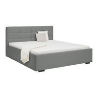 Čalúnená posteľ Nelo 160x200cm, sivá - čierna/sivá, Konventionell, textil/plast (160/200cm)