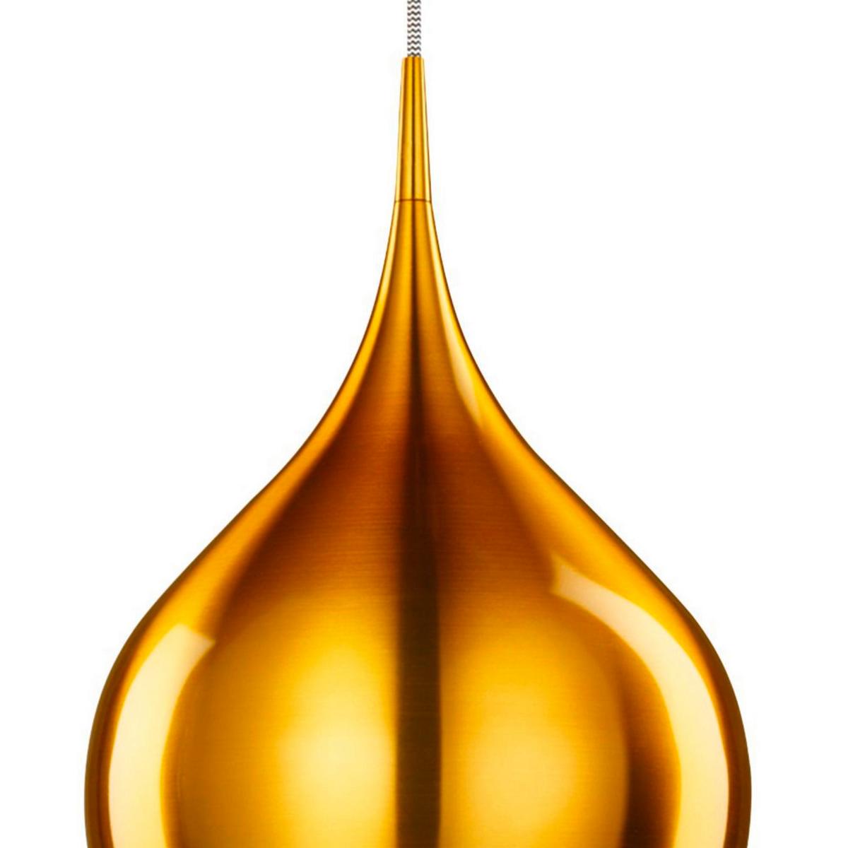 Pendelleuchte Vibrant H: 160 cm 1-Flammig, höhenverstellbar - Goldfarben, Design, Metall (26/160cm)