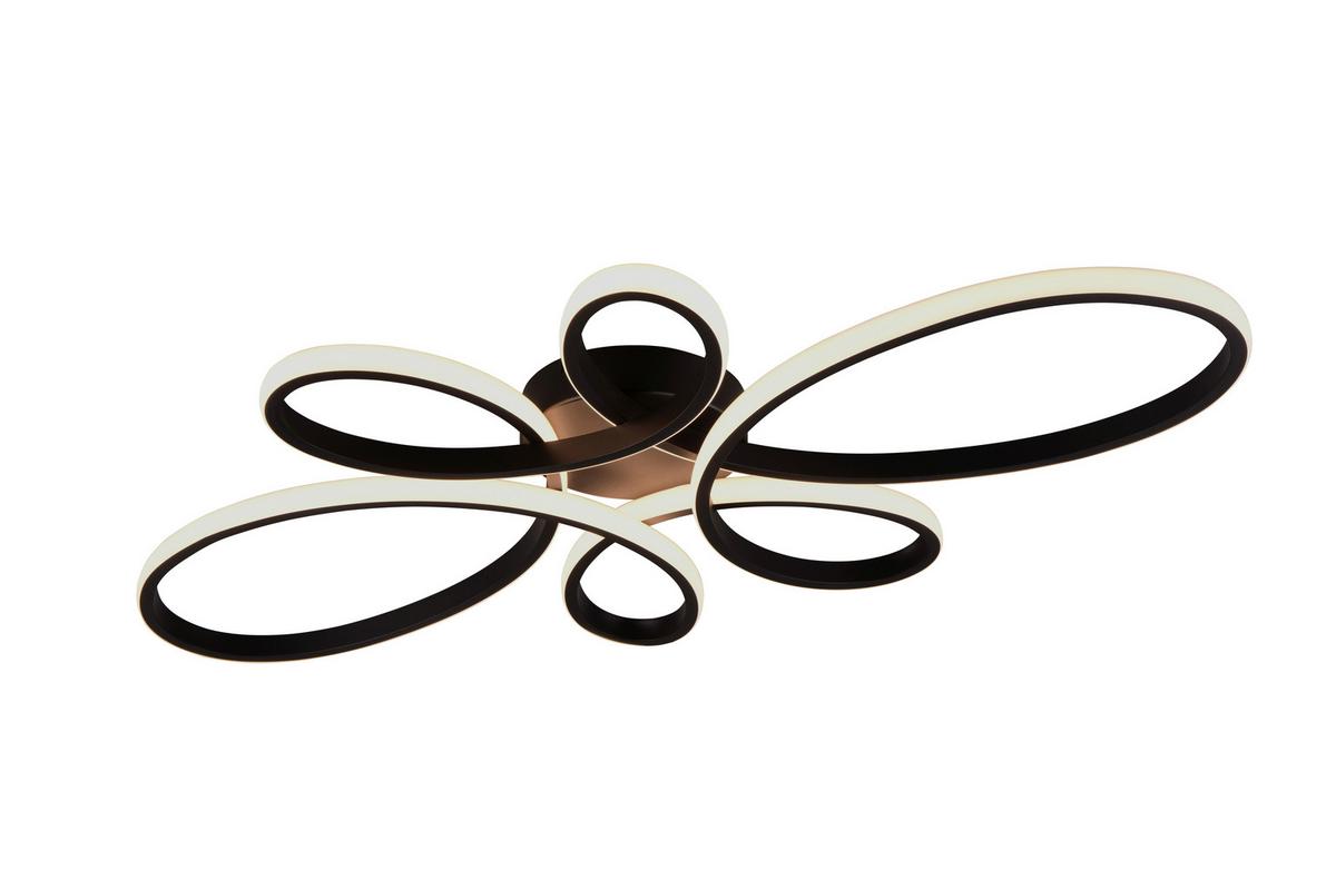Led-deckenleuchte 645619132 Fly - Schwarz/Weiß, Design, Kunststoff/Metall (83/45,5/7,5cm) - Trio Leuchten