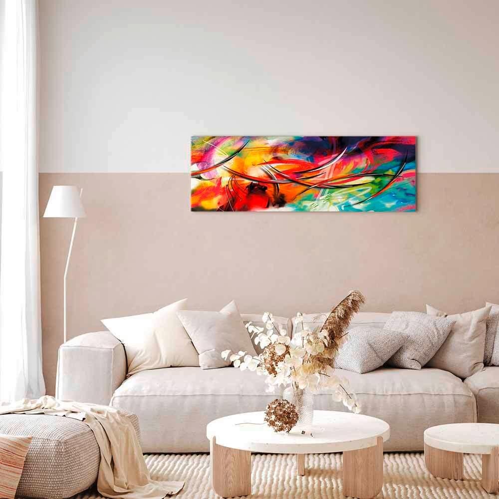 Leinwandbild Dance Multicolor B: 150 cm - Multicolor, Basics, Holz/Textil (150/50/1,2cm) - artgeist
