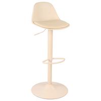 Barhocker höhenverstellbar Conte Lederlook beige - Beige, MODERN, Kunststoff/Textil (40/103/43cm)