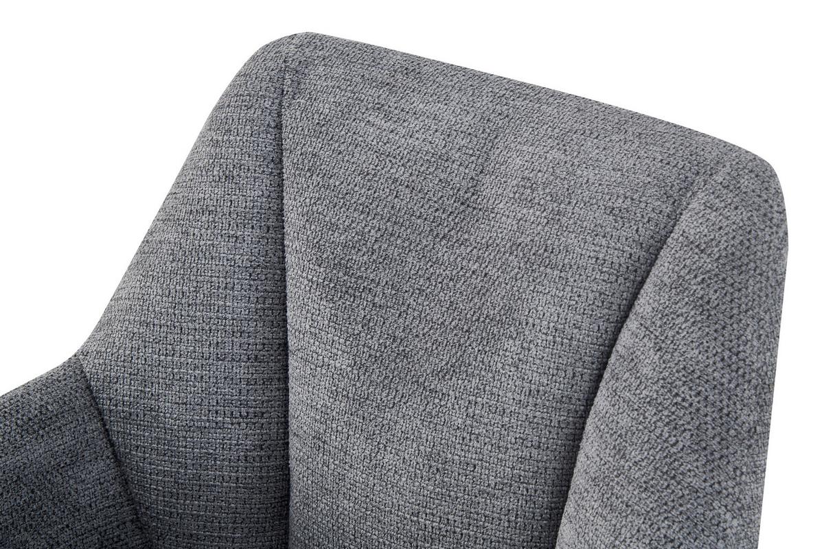 Stuhl-Set Bella Anthrazit B: 55 cm - Anthrazit/Schwarz, MODERN, Textil/Metall (55/82/62cm) - MID.YOU