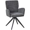 Armlehnstuhl Xilo Grau/schwarz Gepolstert - Schwarz/Grau, LIFESTYLE, Holz/Textil (60/89/63cm) - MID.YOU