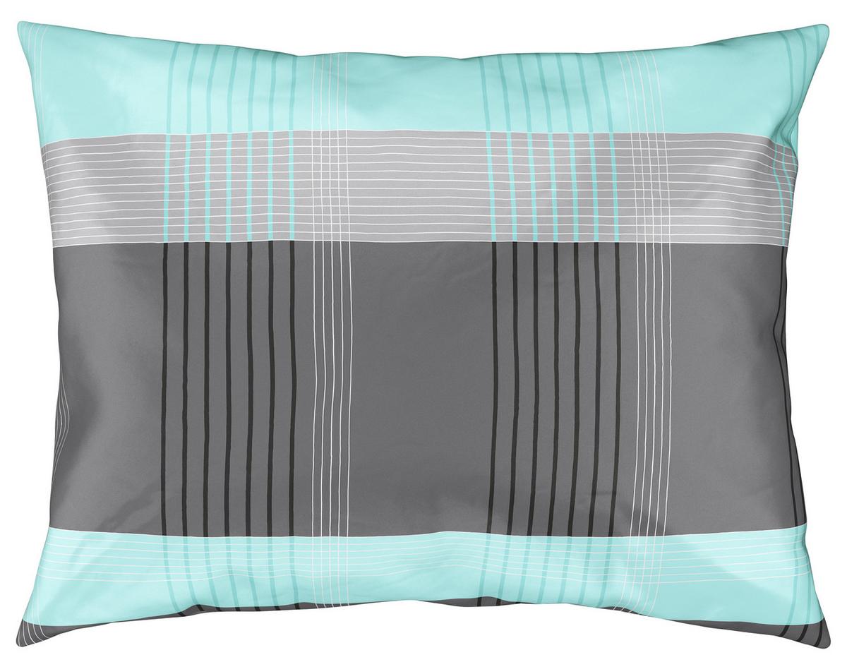 Satin Bettwäsche 140x200 Cm Beatrix Baumwolle Türkis - Blau, MODERN, Textil (140/200cm) - Luca Bessoni