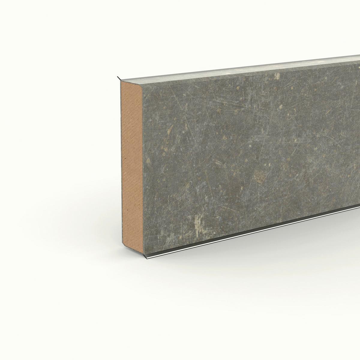 Sockelleiste Doellken Cubu60 Titan - Weiß, Basics, Holzwerkstoff (250/1.3/6cm)