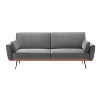 Rozkladacia pohovka s vankúšmi GUILIA, sivá - medená/sivá, Modern, kov/drevo (211/85/83cm) - Modern Living