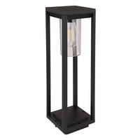Außenleuchte Candela 15 Watt Aluminium - Klar/Schwarz, Basics, Kunststoff/Metall (15/15/50cm) - Globo