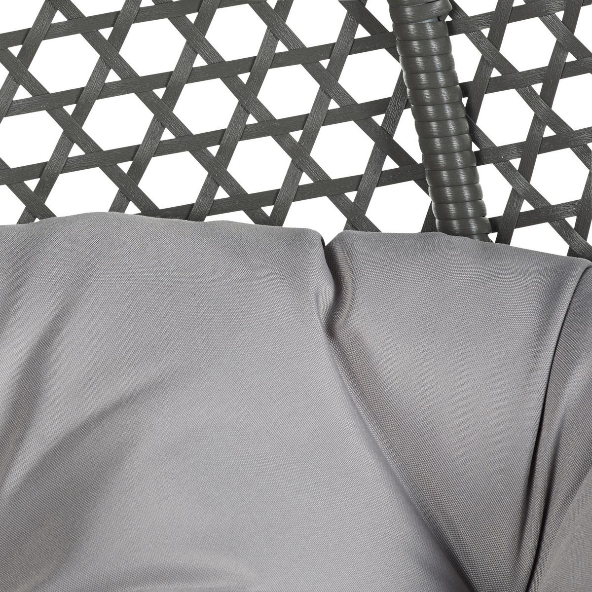 Závesné kreslo Bari - sivá/svetlosivá, Modern, kov/textil (130/201/116cm) - Bessagi Garden