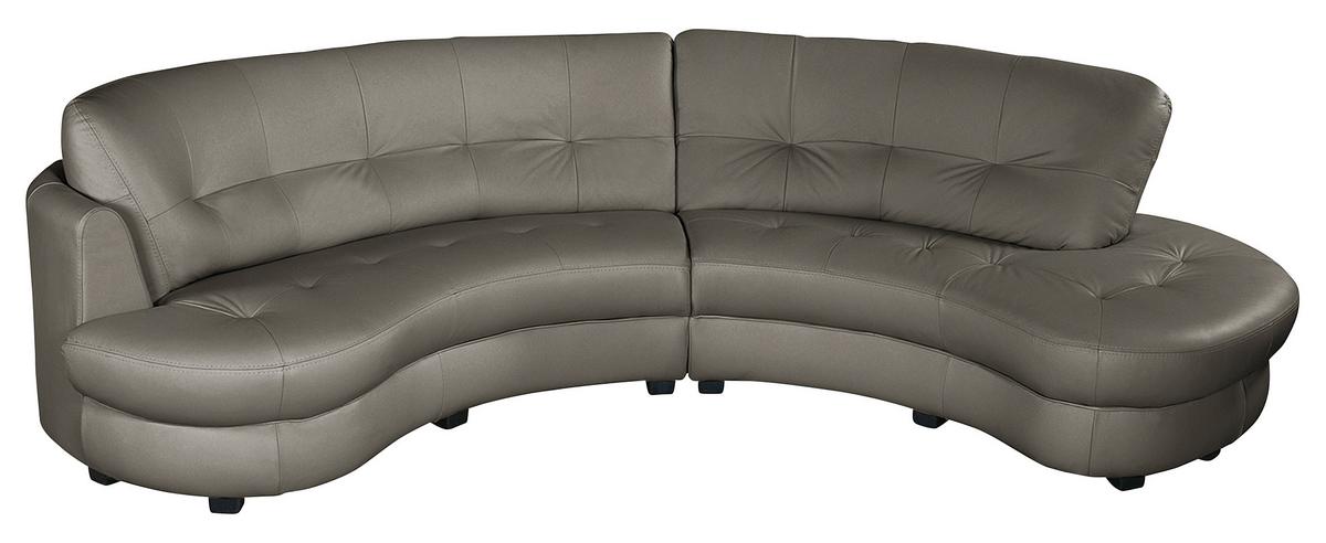 Ecksofa Bretania Schlammfarben, S: 300x113 cm - Schlammfarben/Schwarz, Design, Leder/Textil (300/113cm) - Livetastic