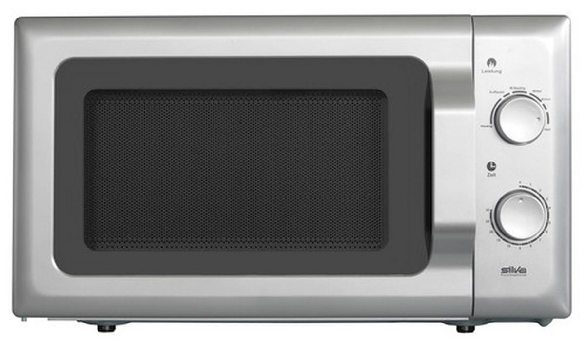 Unterbau-Mikrowelle 700 W MWu 20.4 Silber, 6 Stufen - Silberfarben (45/26/35cm) - Silva Homeline