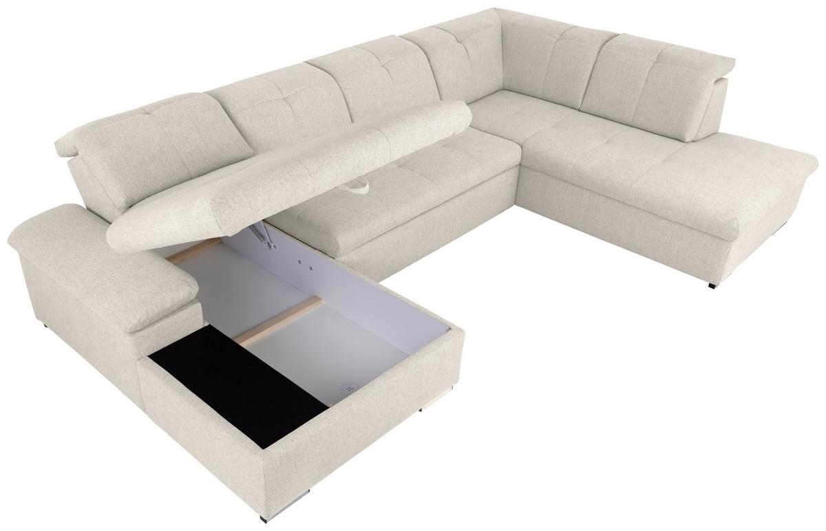 Wohnlandschaft Ramzes Beige U: 173x328x215 cm - Beige/Grau, Design, Textil (173/328/215cm) - MID.YOU