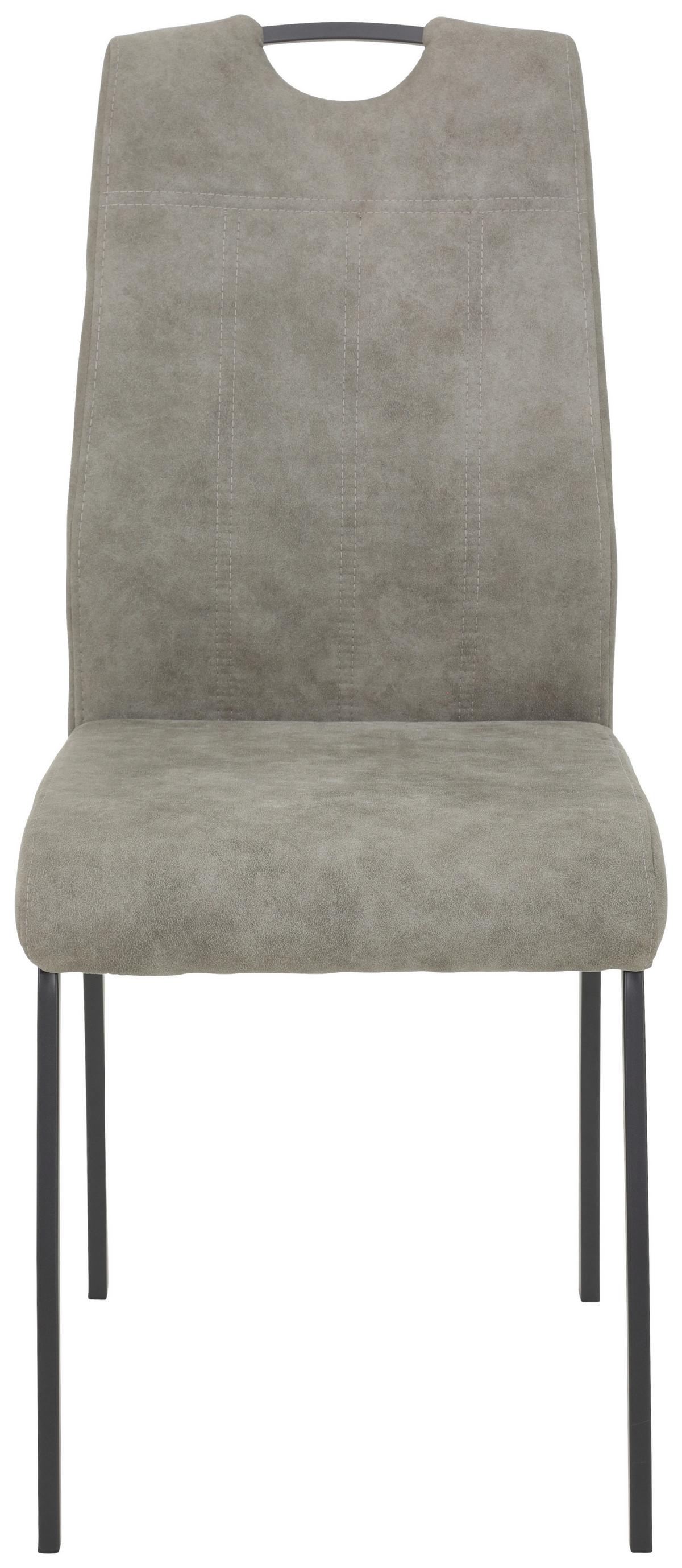 Stuhl-Set Elif II S Grau - Grau, MODERN, Textil/Metall (44/96/64cm) - MID.YOU