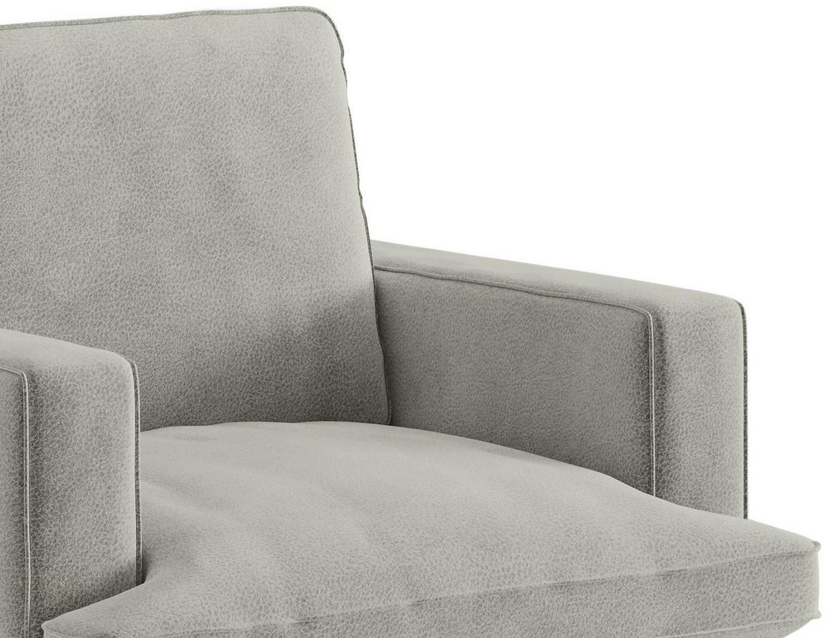 Sitzgarnitur Bali - Hellgrau/Schwarz, Design, Textil (250/202cm) - Livetastic