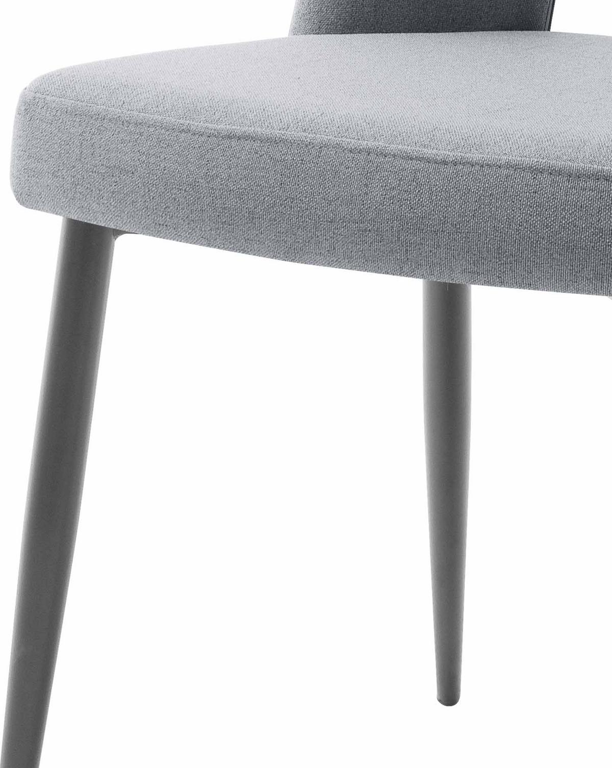 Polsterstuhl Medan Grau - Schwarz/Grau, MODERN, Textil/Metall (45/86/59cm) - MID.YOU