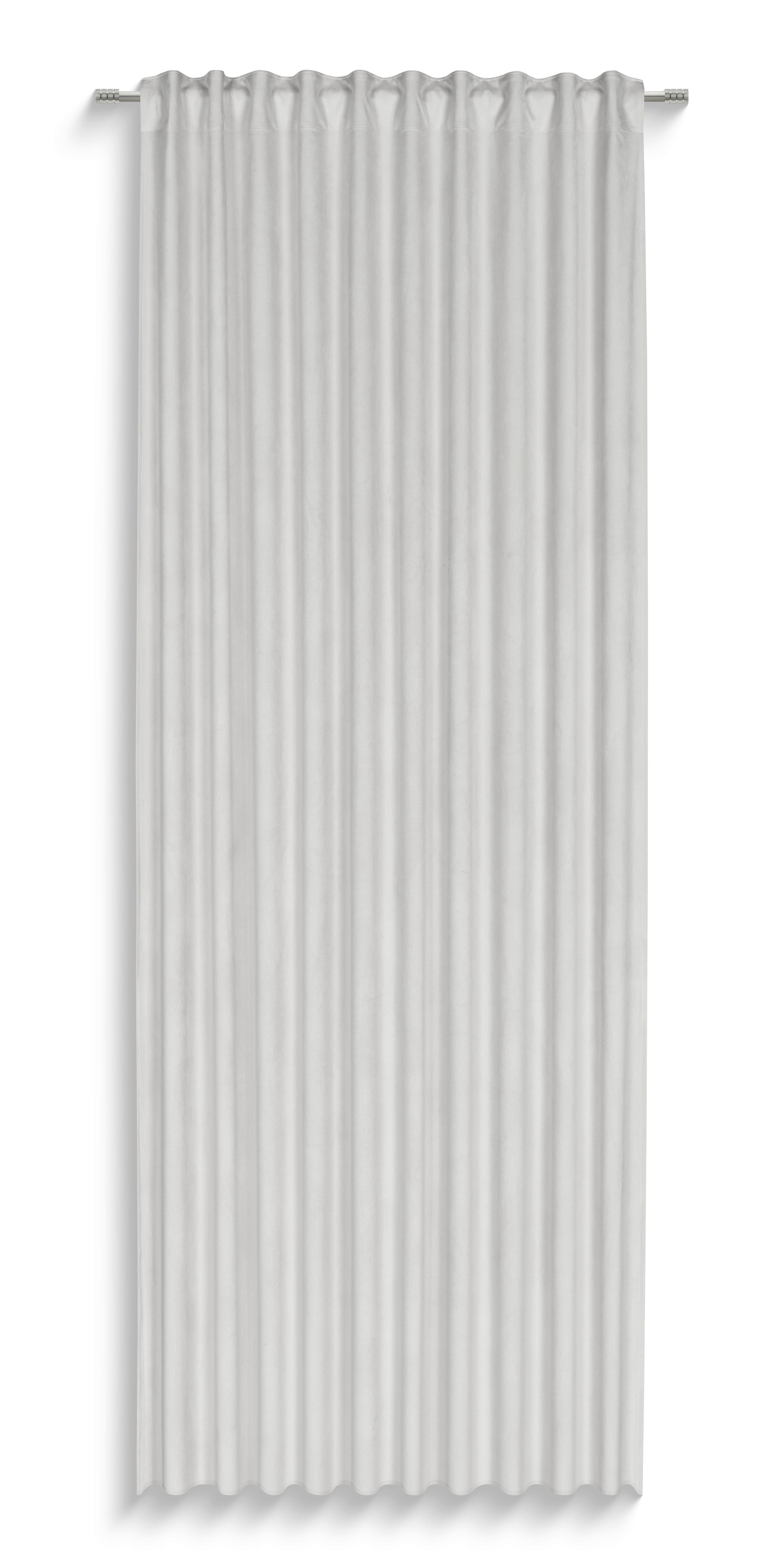 Fertigvorhang Mina - Silberfarben, MODERN, Textil (140/245cm) - Luca Bessoni