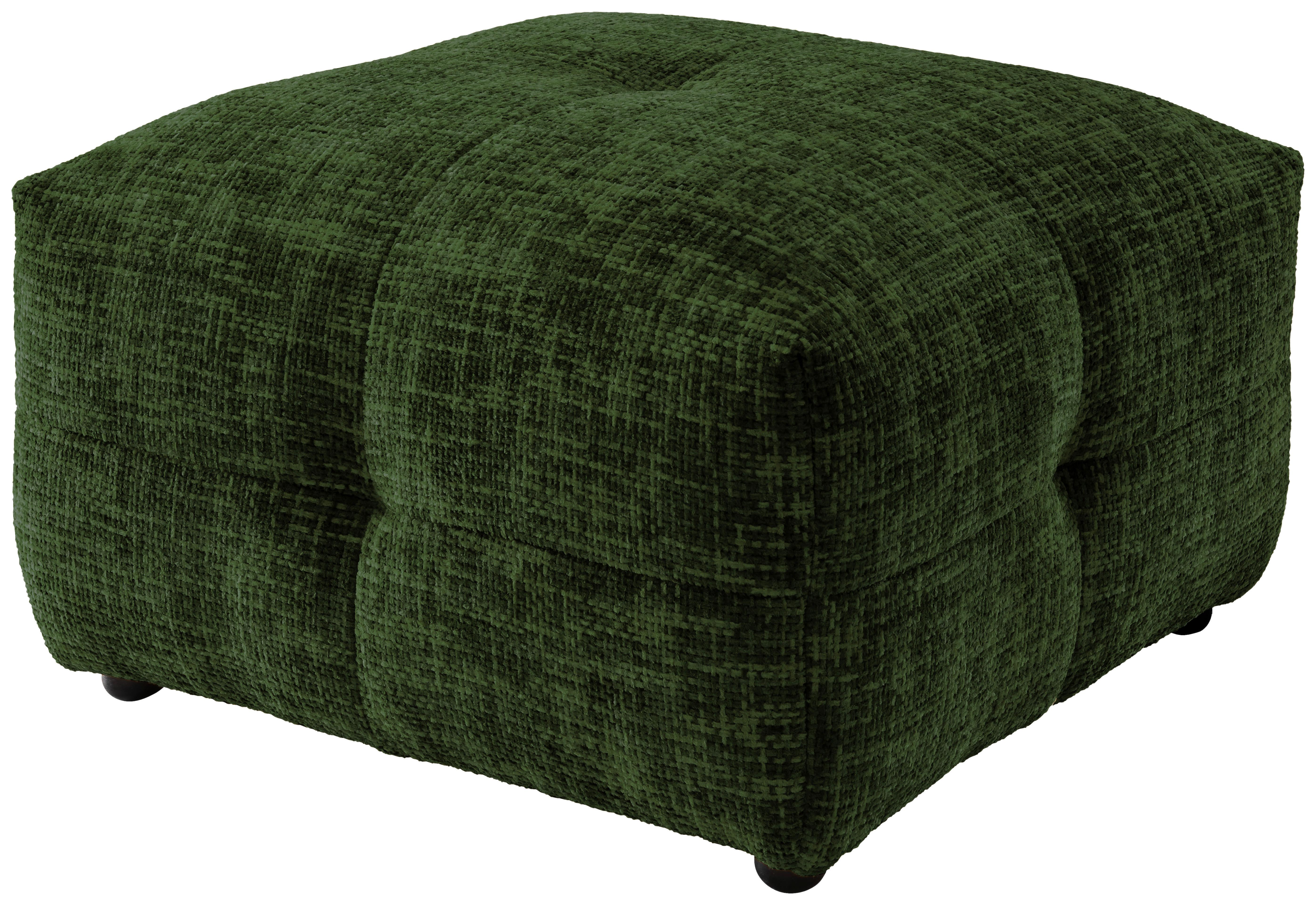 Hocker Velice, Dunkelgrün B: 72 Cm - Dunkelgrün/Schwarz, Design, Textil (72/44/72cm) - Livetastic