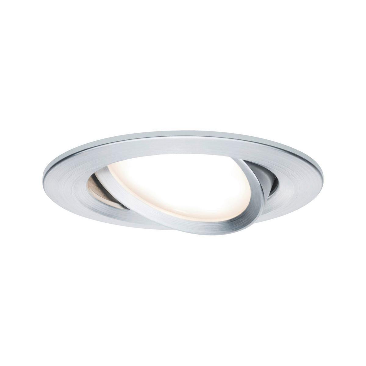 LED-Deckenleuchte Ø 8,4 cm 1-Flammig, Rund - Alufarben, Basics, Metall (8,4cm) - Paulmann