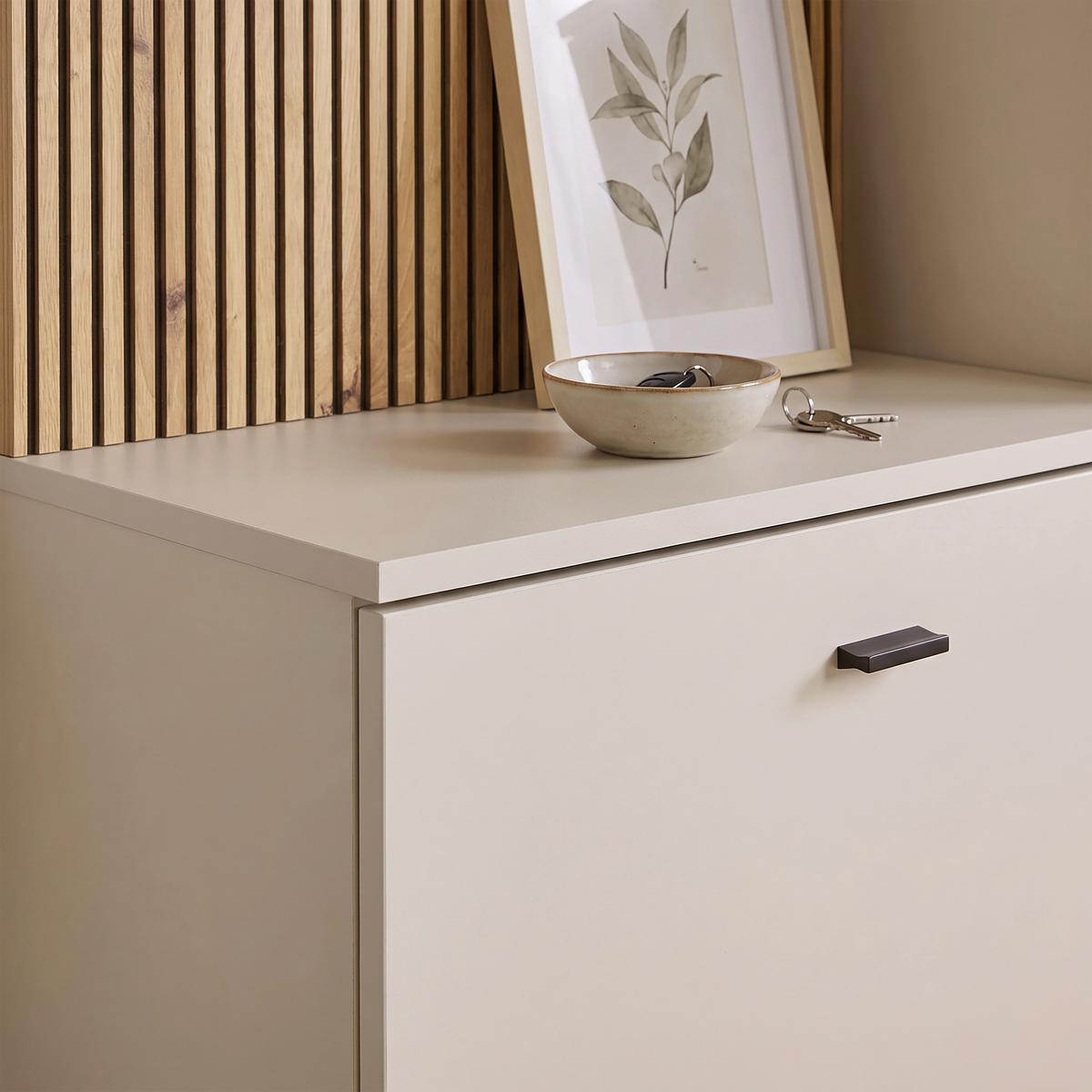 Garderobe Erika Eichefarben Kaschmir  B:100 cm - Kaschmir/Eiche Artisan, MODERN, Glas/Holzwerkstoff (100/192,1/36,6cm)
