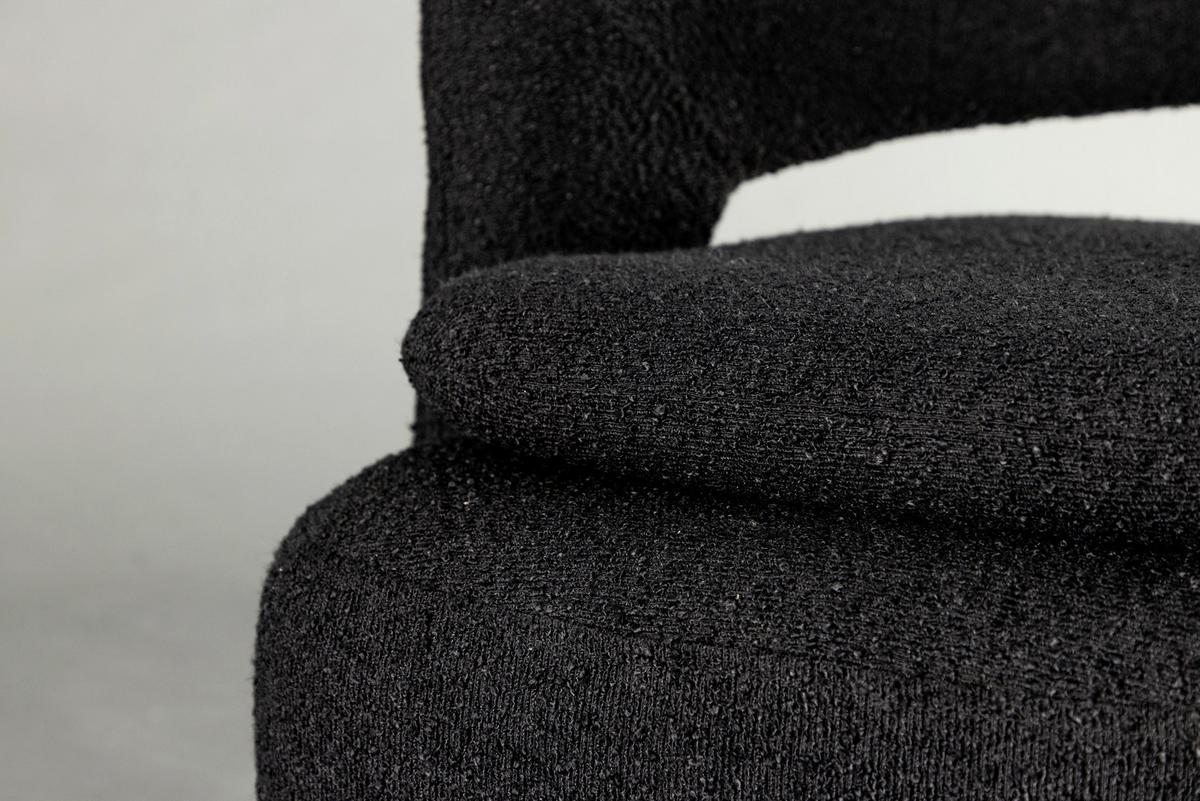Sessel Laurel - Schwarz, Design, Textil/Metall (69/75/72cm) - Livetastic