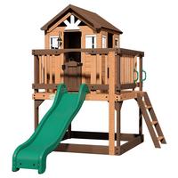 Spielhaus Echo Heights Braun/grün B: 190 Cm - Braun/Grün, KONVENTIONELL, Holz/Kunststoff (190/230/310cm) - Ambia Garden