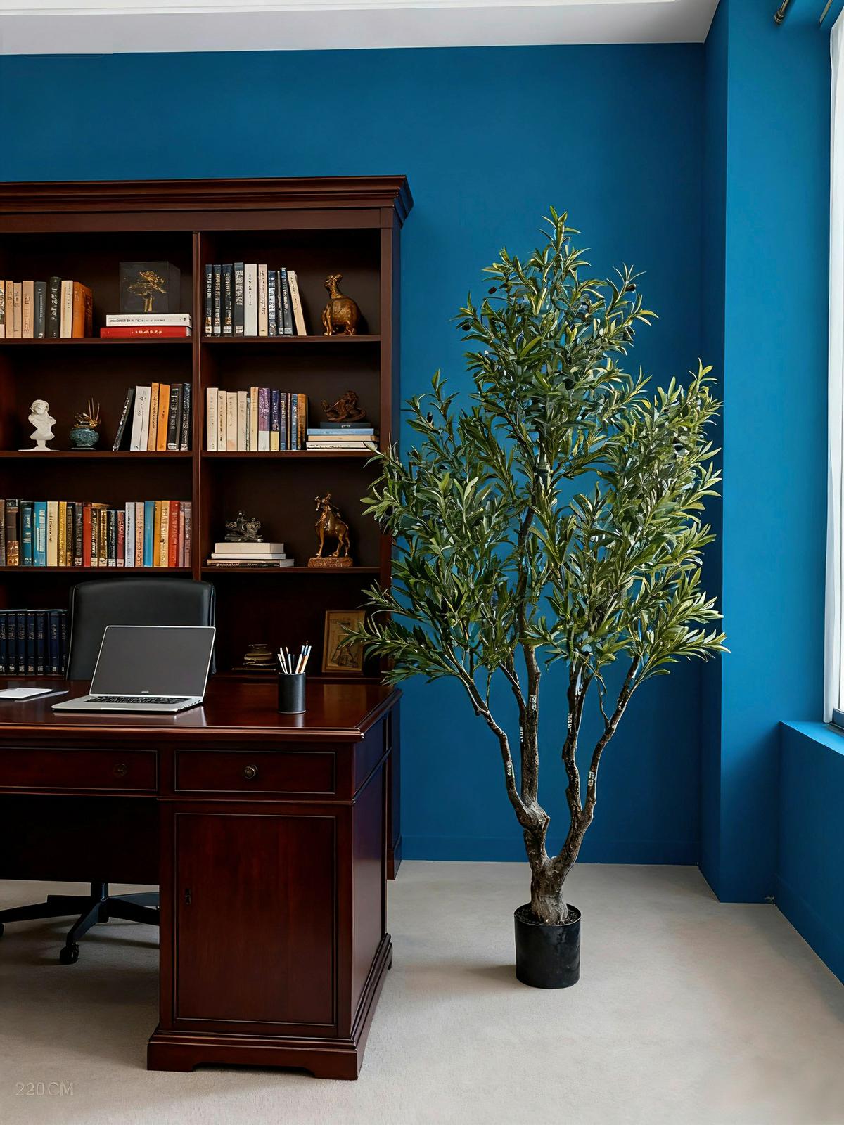 Umělá rostlina OLIVA květináč Ø/H: ca. 19/17,5cm - olivově zelená, Lifestyle (220cm) - Mömax