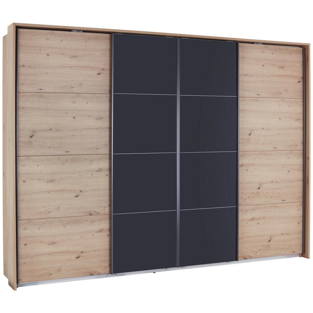 Schiebetürenschrank 271 cm Bensheim Eiche Artisan Dekor