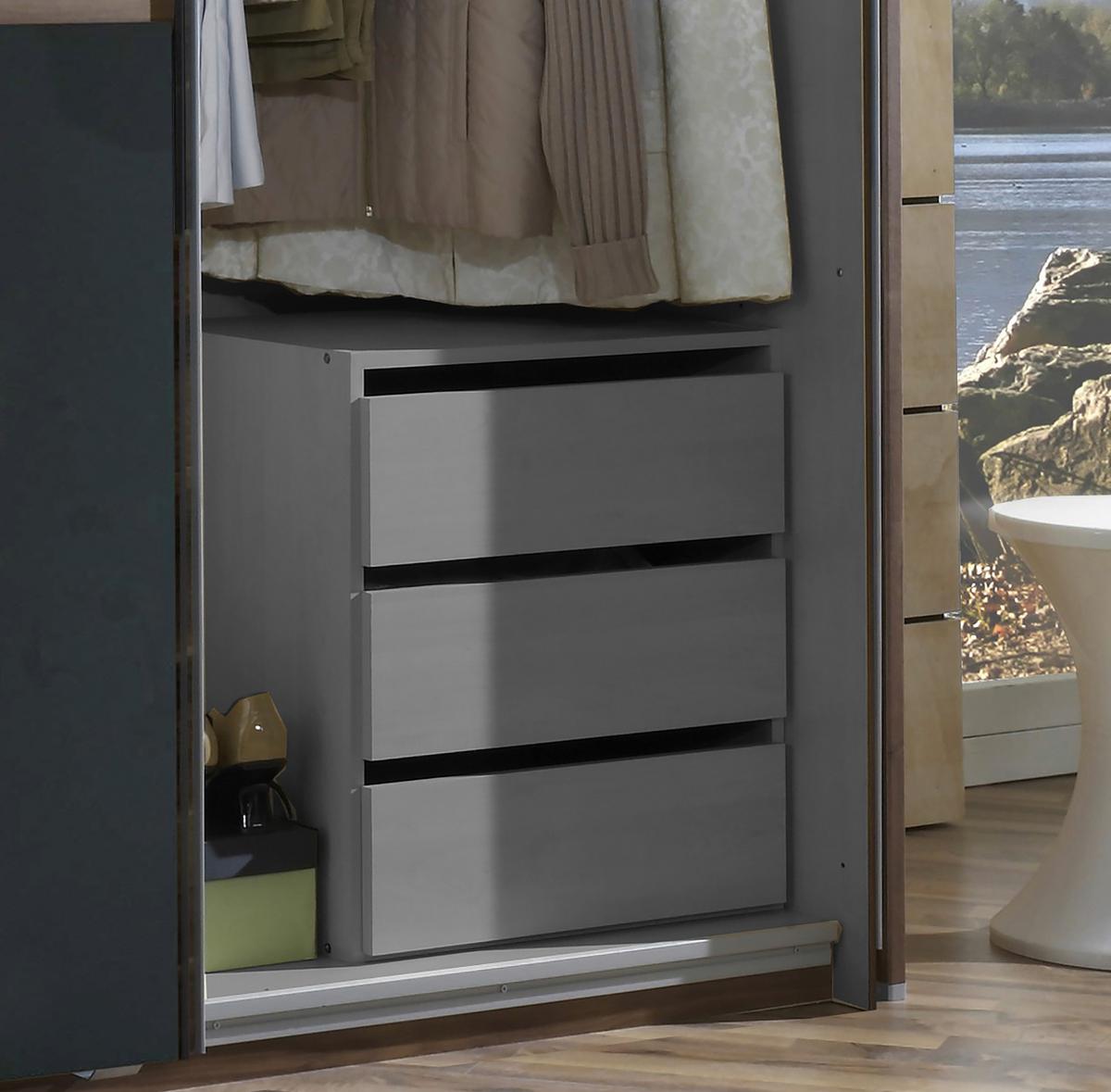 Schubkasteneinsatz Schubkasteneinsatz - Grau, MODERN, Holzwerkstoff (52/57/40cm) - MID.YOU