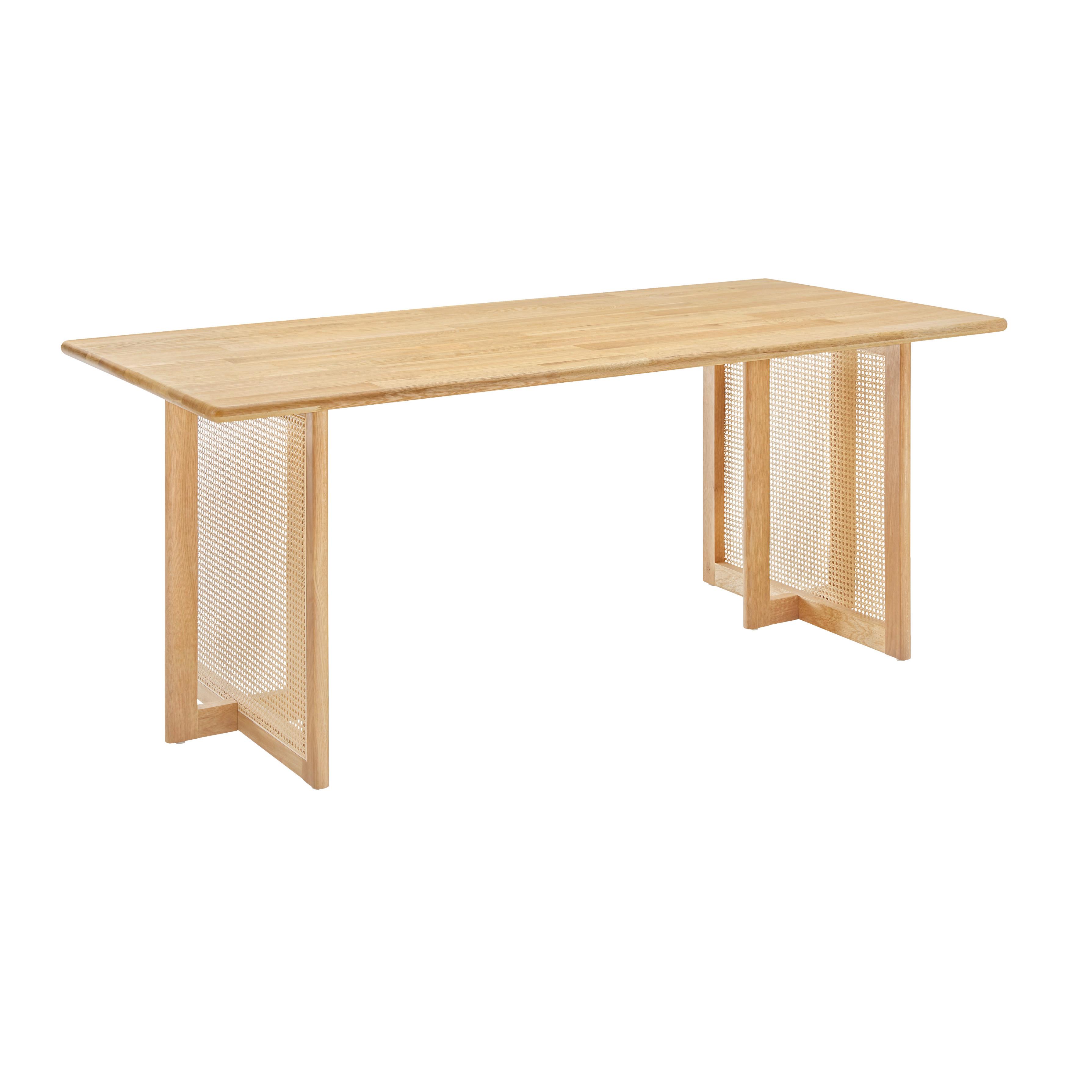 Stôl z masívu jaseňa Novara 180x90 cm - farba jaseňa, Modern, drevo (180/90/76cm) - Bessagi Home