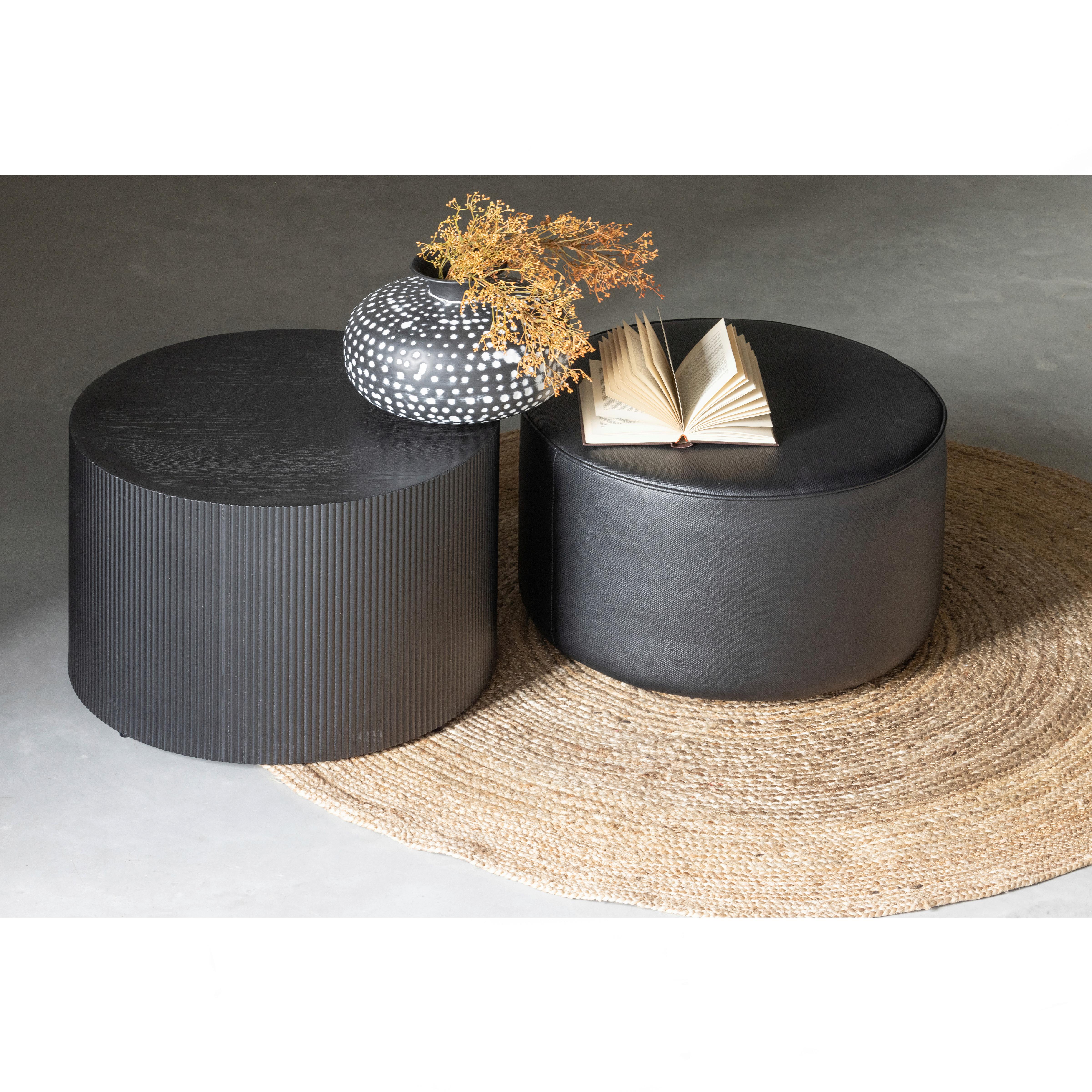Beistelltisch Sanne Schwarz L: 60 cm - Schwarz, Design, Holzwerkstoff (60/60/40cm) - Livetastic