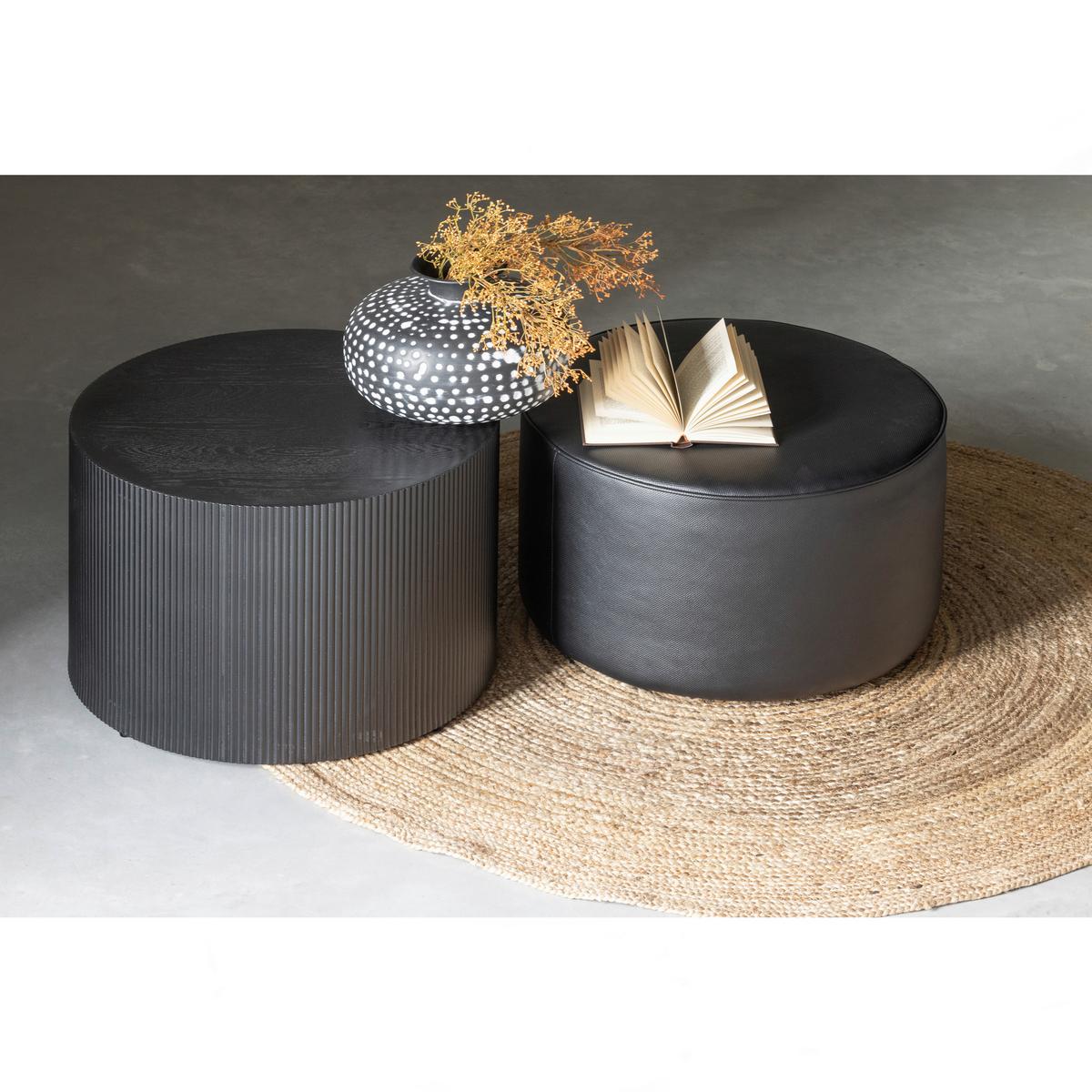 Beistelltisch Sanne Schwarz L: 60 cm - Schwarz, Design, Holzwerkstoff (60/60/40cm) - Livetastic