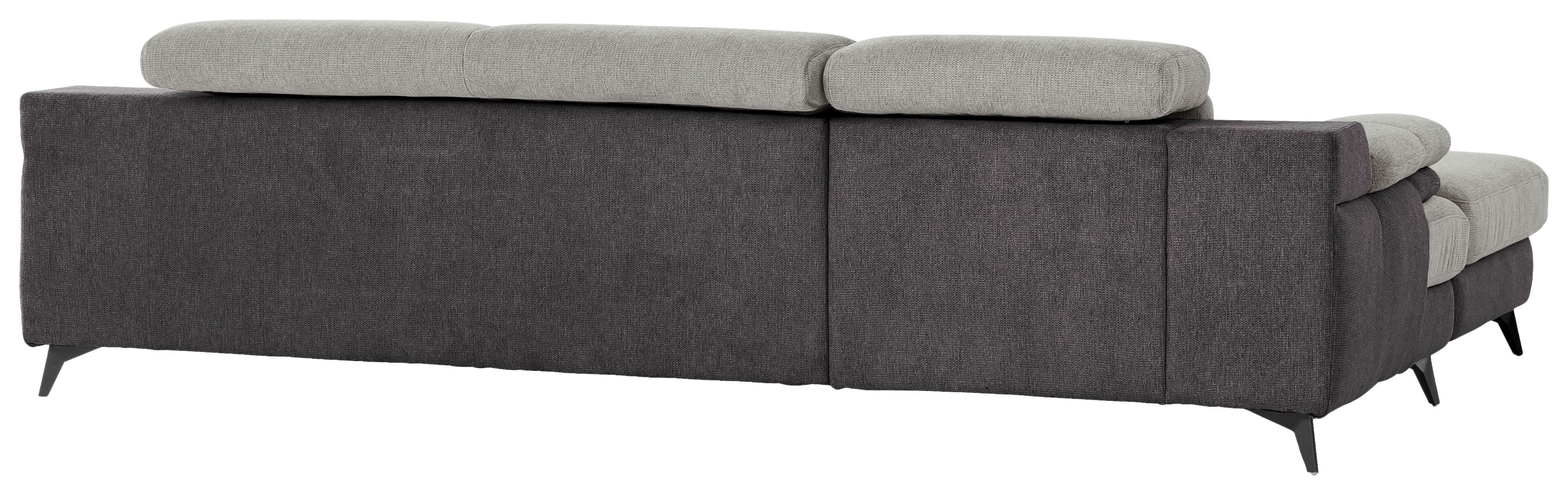 Ecksofa Titus Hellgrau/dunkelgrau - Dunkelgrau/Hellgrau, Design, Textil (291/80-98/178cm) - Livetastic