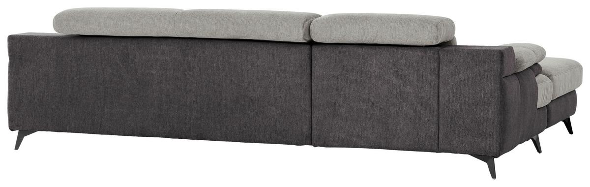 Ecksofa Titus Hellgrau/dunkelgrau - Dunkelgrau/Hellgrau, Design, Textil (291/80-98/178cm) - Livetastic