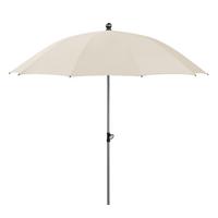 Sonnenschirm Locarno BxHxT: 220x231x220 cm Naturfarben - Silberfarben/Naturfarben, Basics, Textil/Metall (220/231/220cm) - Schneider