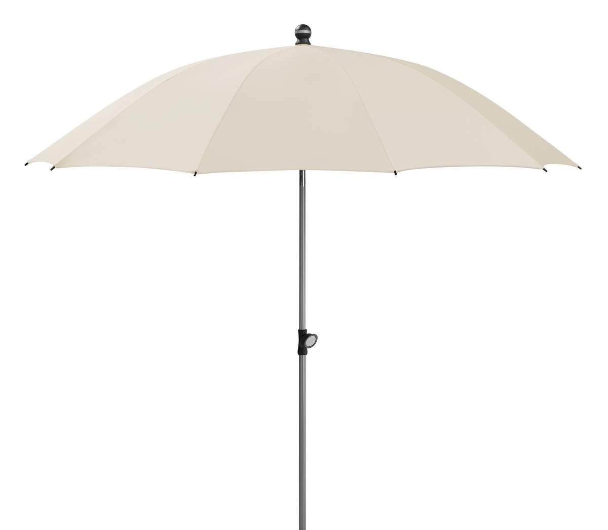 Sonnenschirm Locarno BxHxT: 220x231x220 cm Naturfarben - Silberfarben/Naturfarben, Basics, Textil/Metall (220/231/220cm) - Schneider