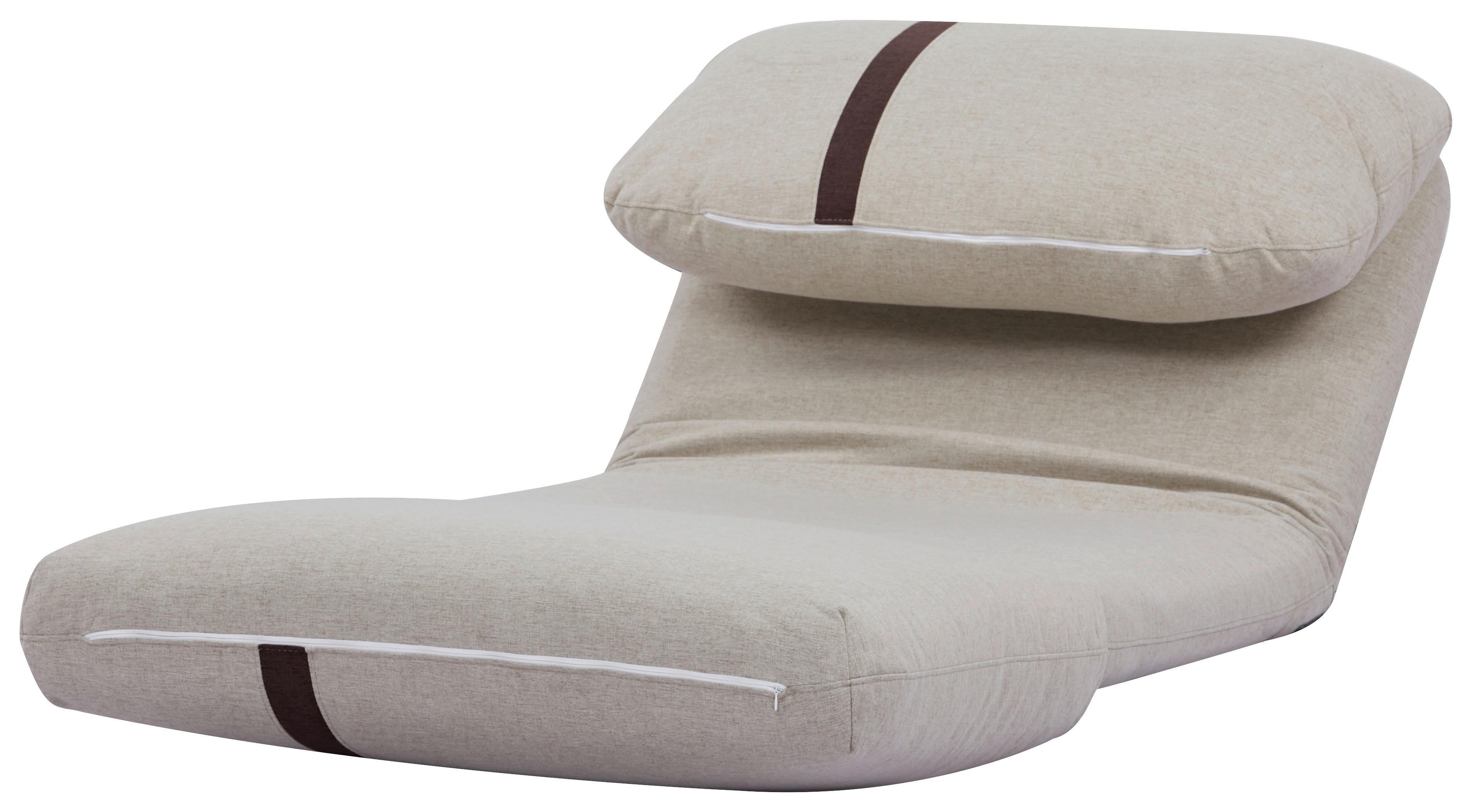 Schlafsessel Alma - Dunkelbraun/Beige, Design, Textil (78/58/82cm) - Livetastic
