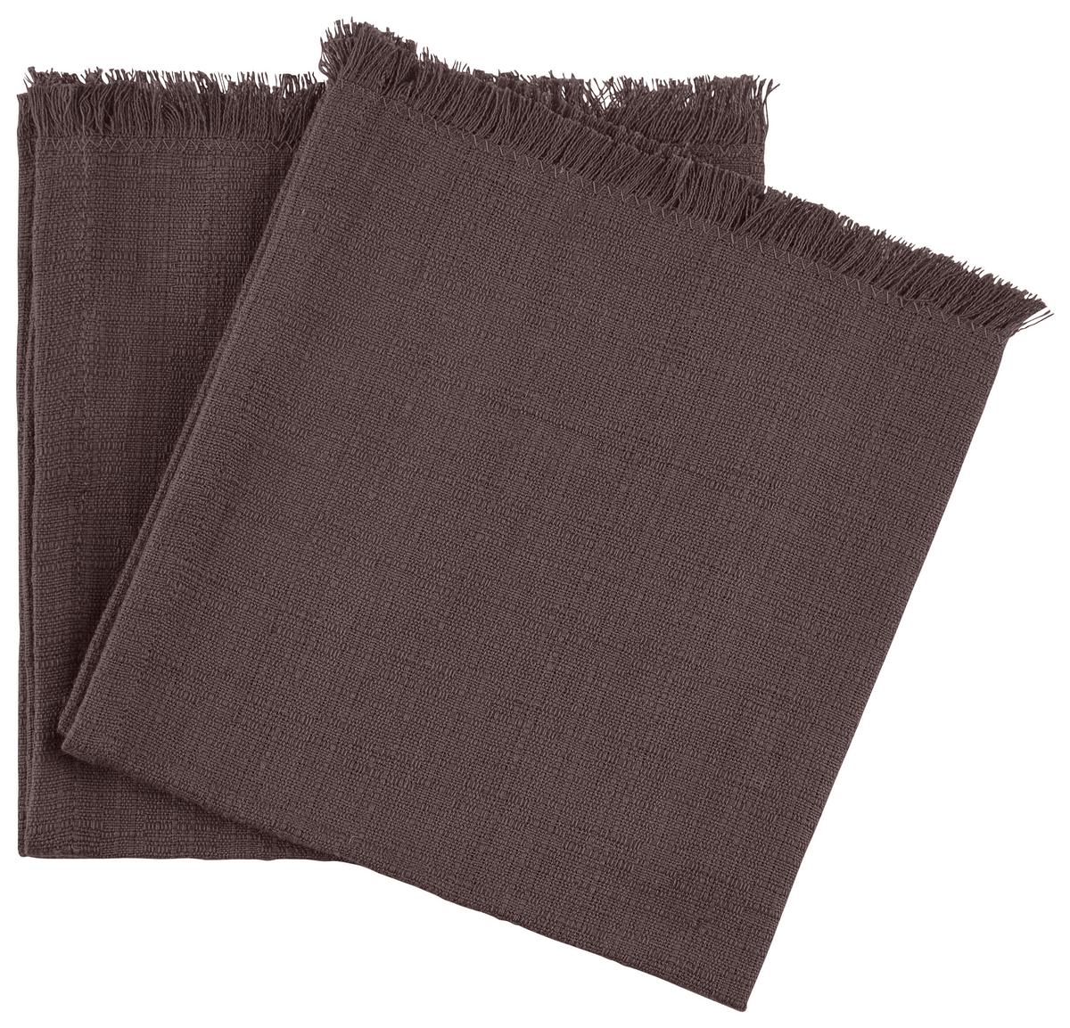 SERVIETTE SIENNA - 2ER PACK - Braun, ROMANTIK / LANDHAUS, Textil (40/40cm) - James Wood