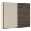 Schwebetürenschrank 261 Cm Sajo-Extra, Champagner/eiche - Eiche dunkel/Champagner, Trend, Holzwerkstoff (261/210/59cm)
