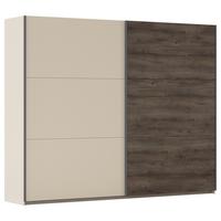 Schwebetürenschrank Sajo-Extra 261cm, Champagner - Eiche dunkel/Champagner, Trend, Holzwerkstoff (261/210/59cm)