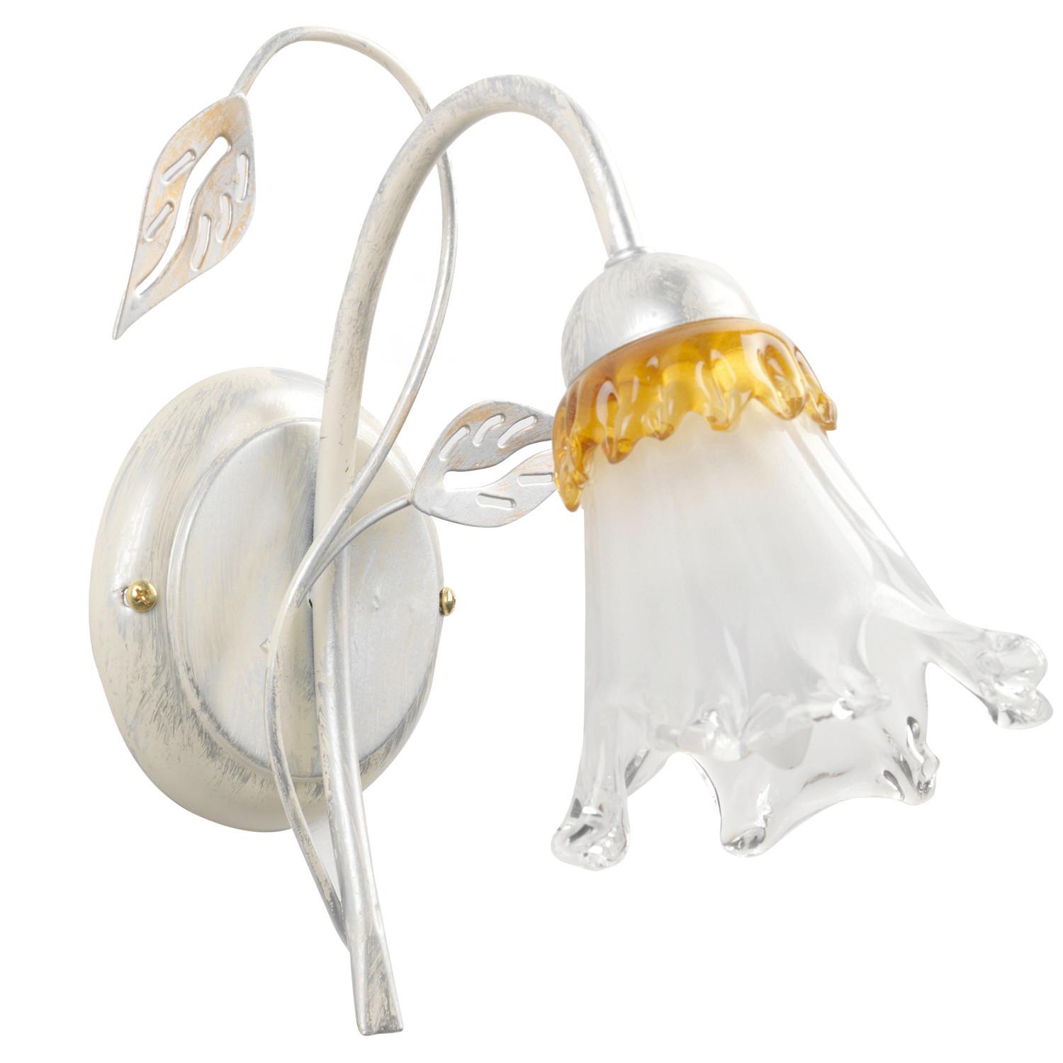 Wandleuchte 4998/ap - Weiß, KONVENTIONELL, Glas/Metall (18/23/25cm)