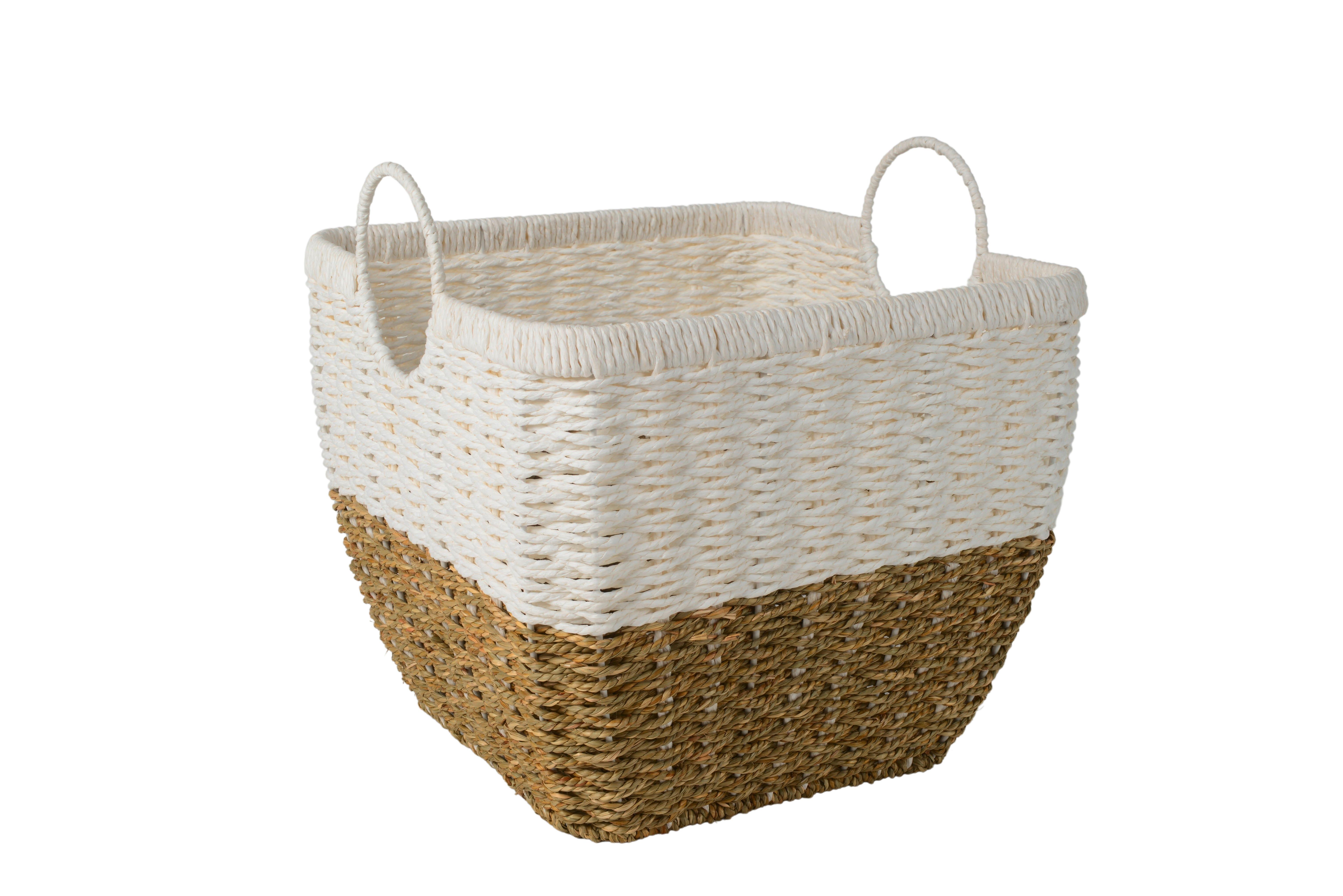 Korb Eleonora - L - Naturfarben/Weiß, Basics, Naturmaterialien/Papier (36/30-36cm) - James Wood