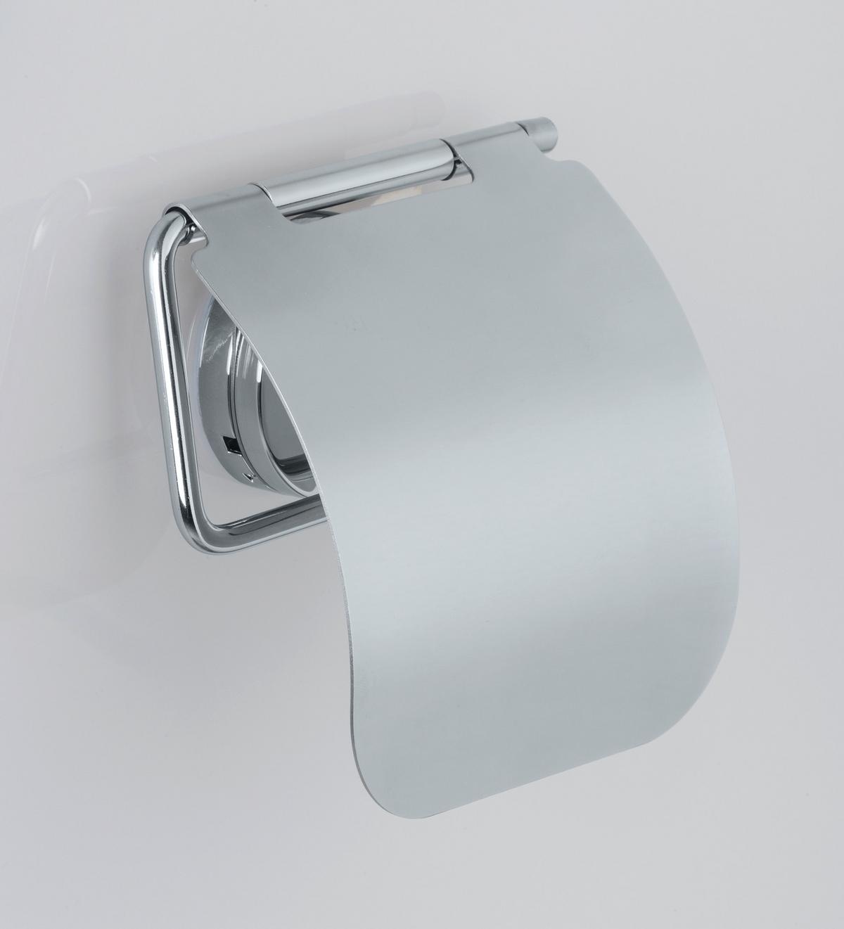 Toilettenpapierhalter Static Loc Osmio 24874100 - Chromfarben, MODERN, Metall (13/13,5/3cm) - Wenko