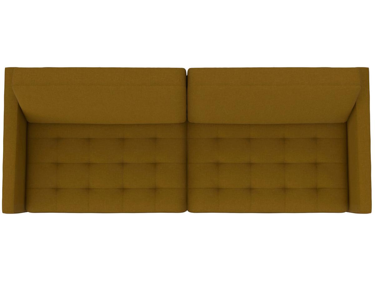 Schlafsofa Palermo Currygelb, mit Schlaffunktion - Currygelb/Schwarz, Basics, Textil (207/86/86cm) - Livetastic