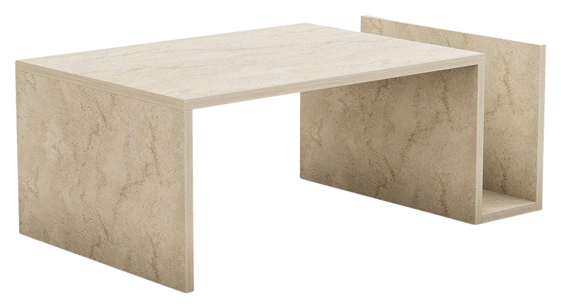 COUCHTISCH Travertine B: 86,8cm - Beige, MODERN, Holzwerkstoff (86.8/32,4/50cm)