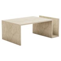 COUCHTISCH Travertine B: 86,8cm - Beige, MODERN, Holzwerkstoff (86.8/32,4/50cm)