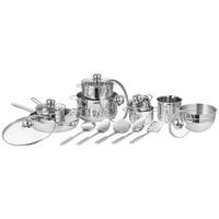 Kochtopfset Heda - Klar/Edelstahlfarben, MODERN, Glas/Metall - Luca Bessoni