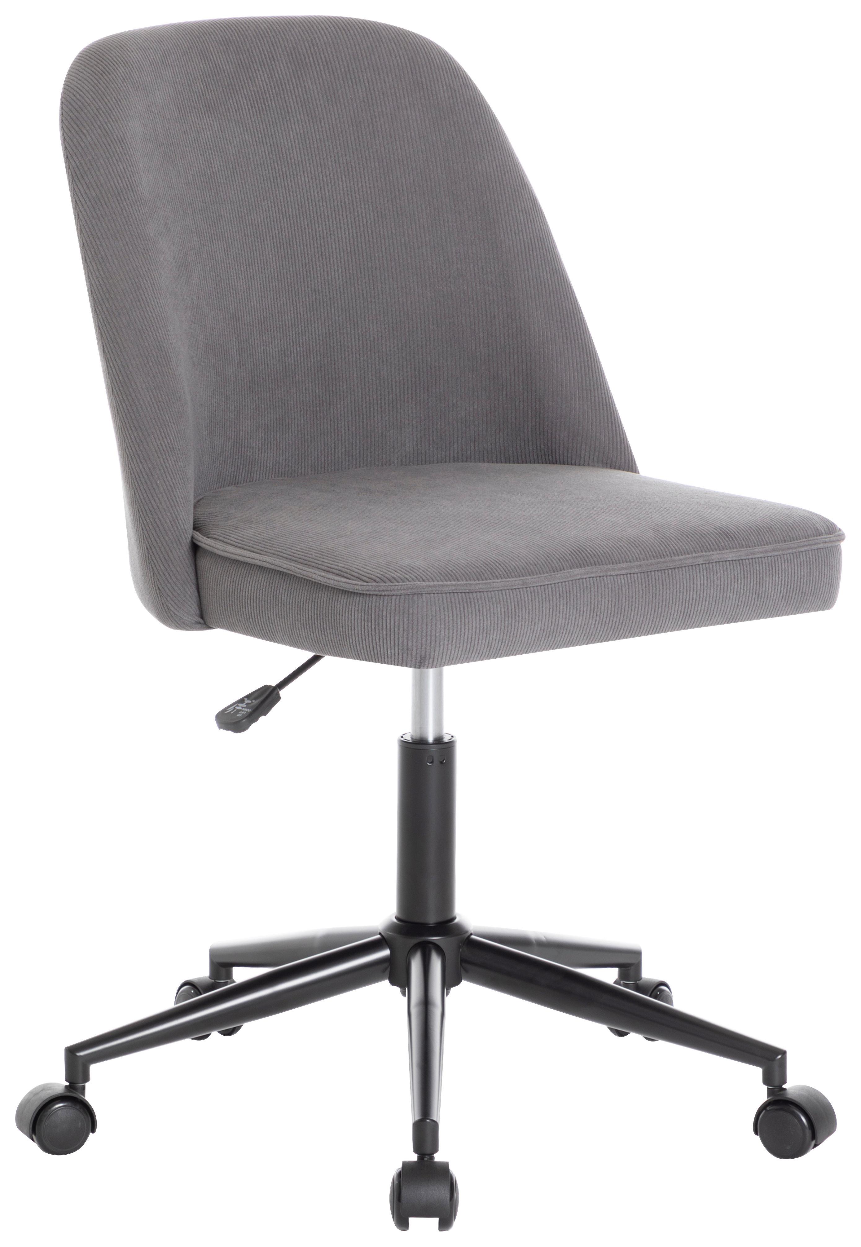 Kancelárska stolička BEETLE -EXKLUSIV- - čierna/sivá, Modern, kov/drevo (48/85-94/56cm) - Mömax