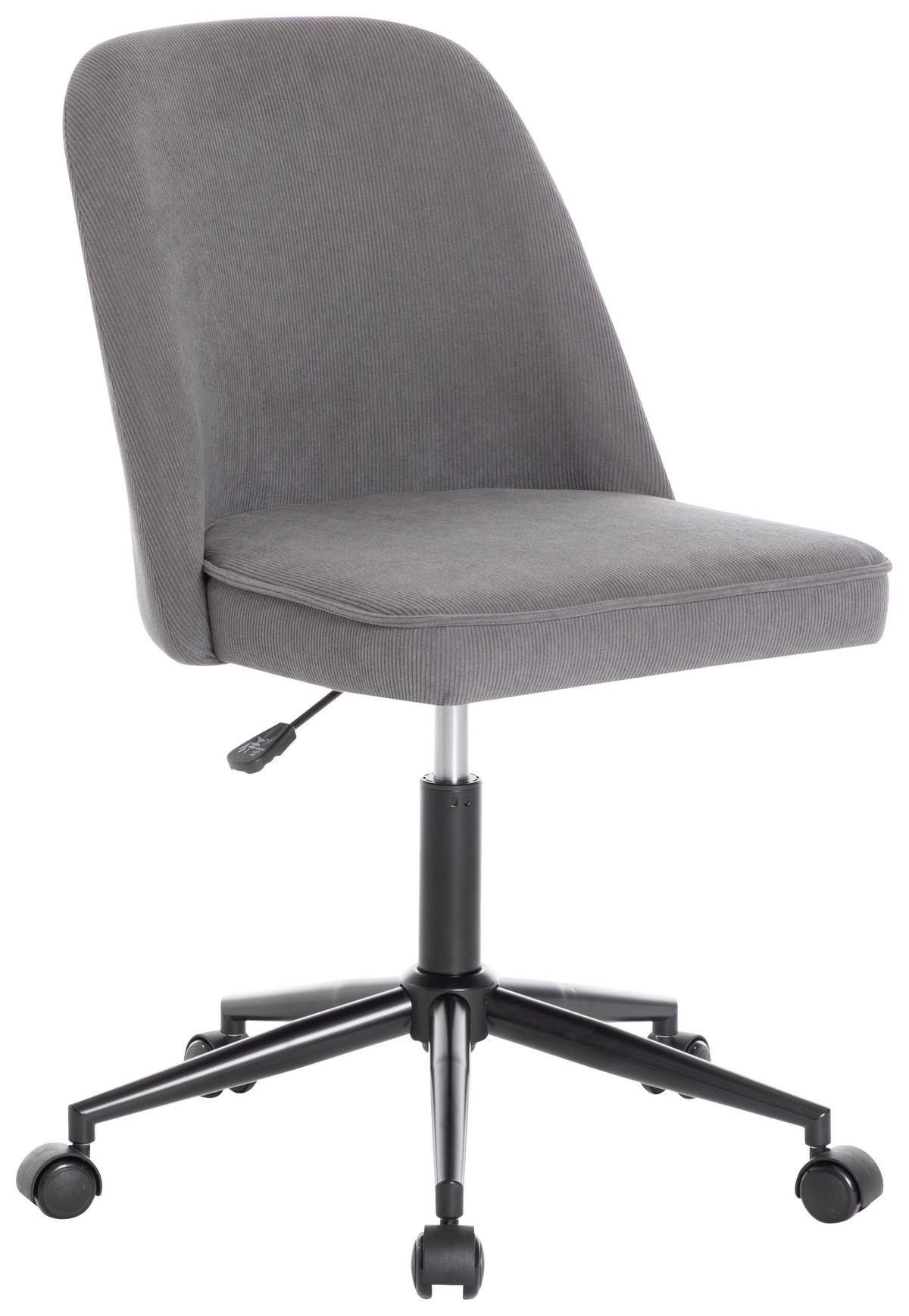 Kancelářska židle BEETLE -EXKLUSIV- - šedá/černá, Moderní, kov/dřevo (48/85-94/56cm) - Mömax