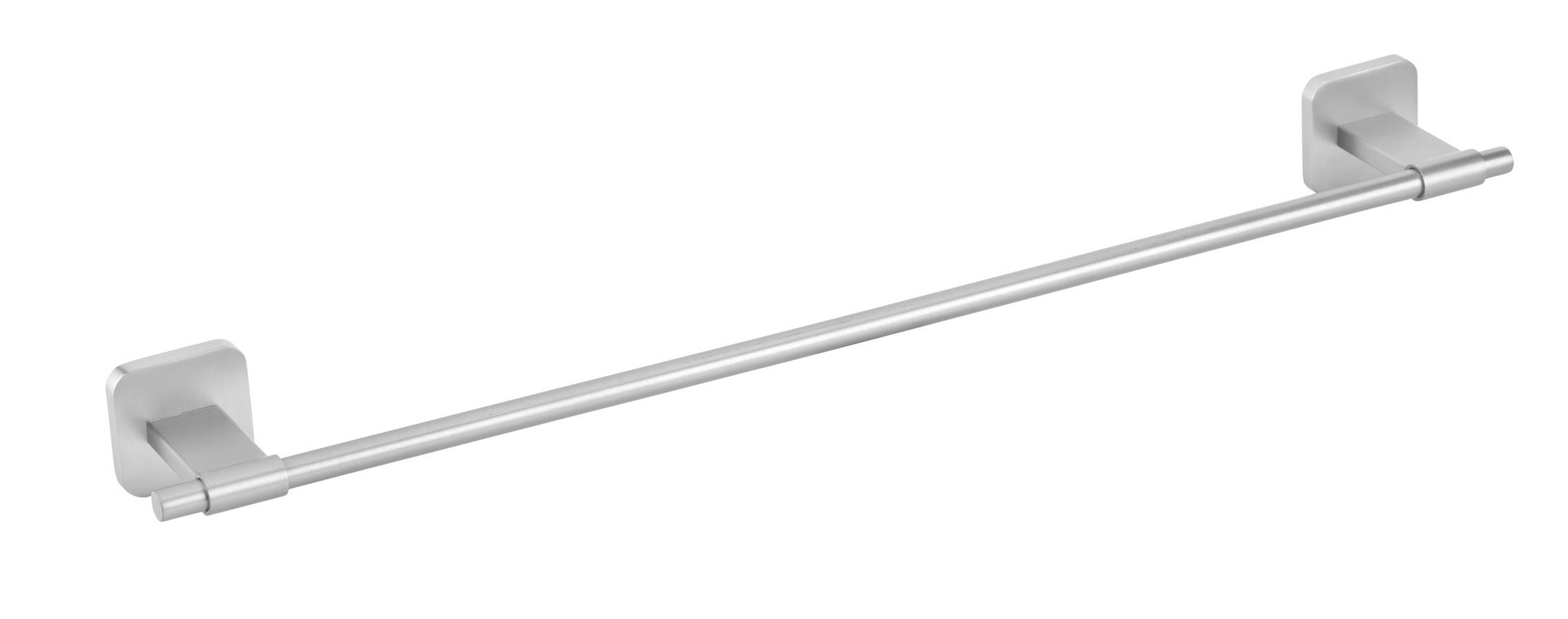 Handtuchstange Porto Matt Edelstahlfarben B: 60,5 cm - Edelstahlfarben, MODERN, Metall (60,5/7,5/5,5cm) - Wenko